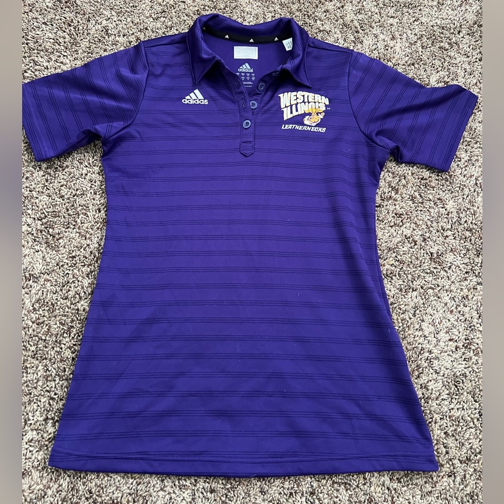 WIU Leathernecks small purple polo